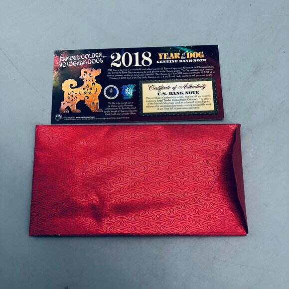 Year of the dog 2018 US bank note $2 US bill lucky money Chinese new year READ - Picture 3 of 6